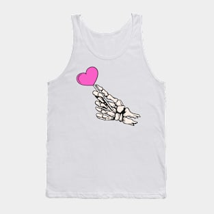 skeleton valentine, hand Tank Top